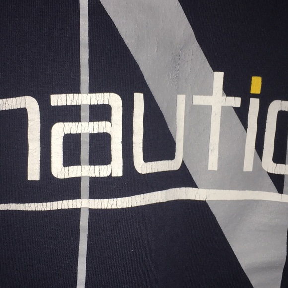Vintage nautica spellout t shirt xl - Picture 2 of 4